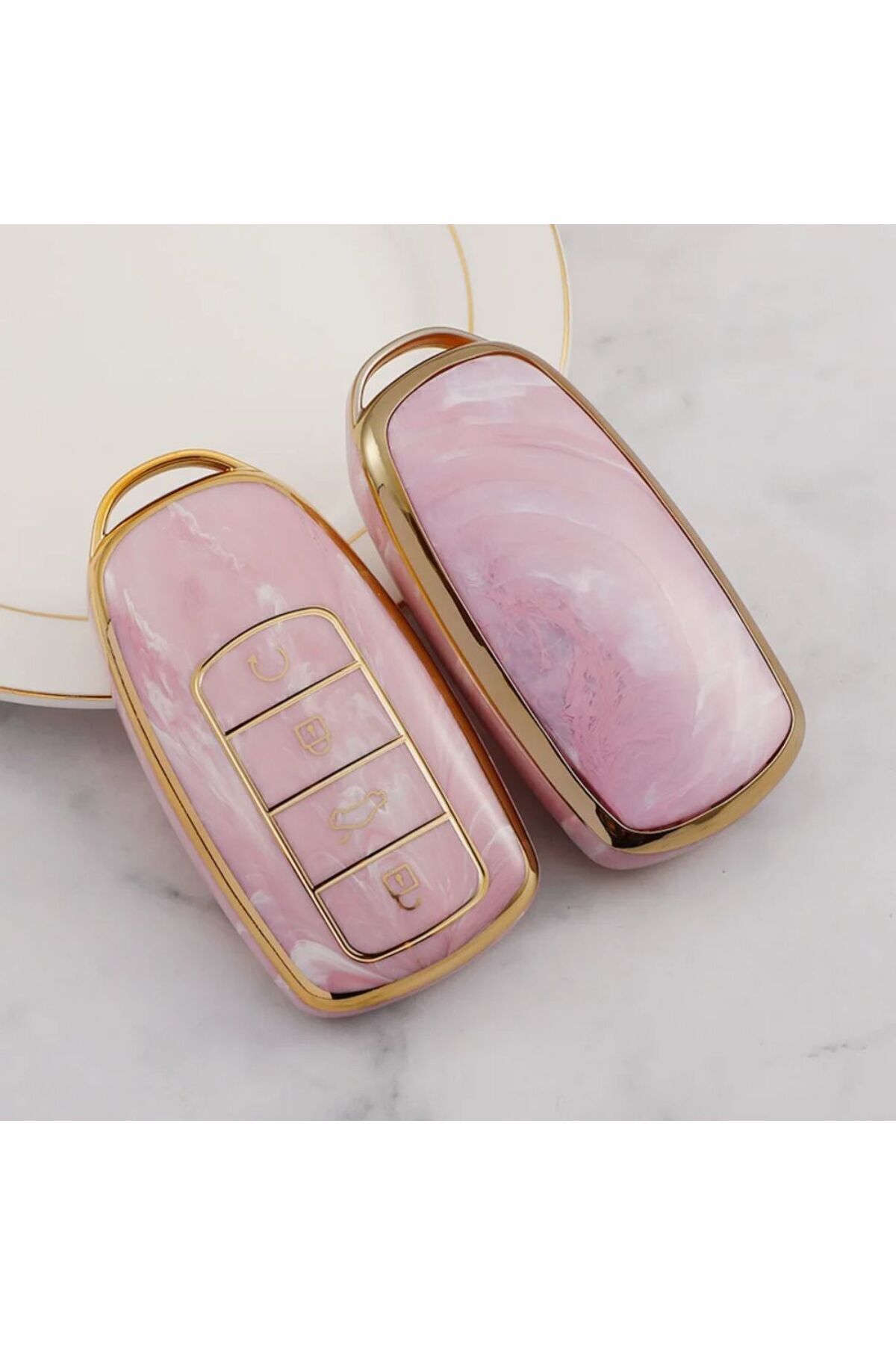 Alazpay Chery Tiggo 8 Pro Max & Tiggo 7 Pro Max Avatgarde & Omoda 5 Pro Elektroliz Anahtar Kılıfı (PEMBE)