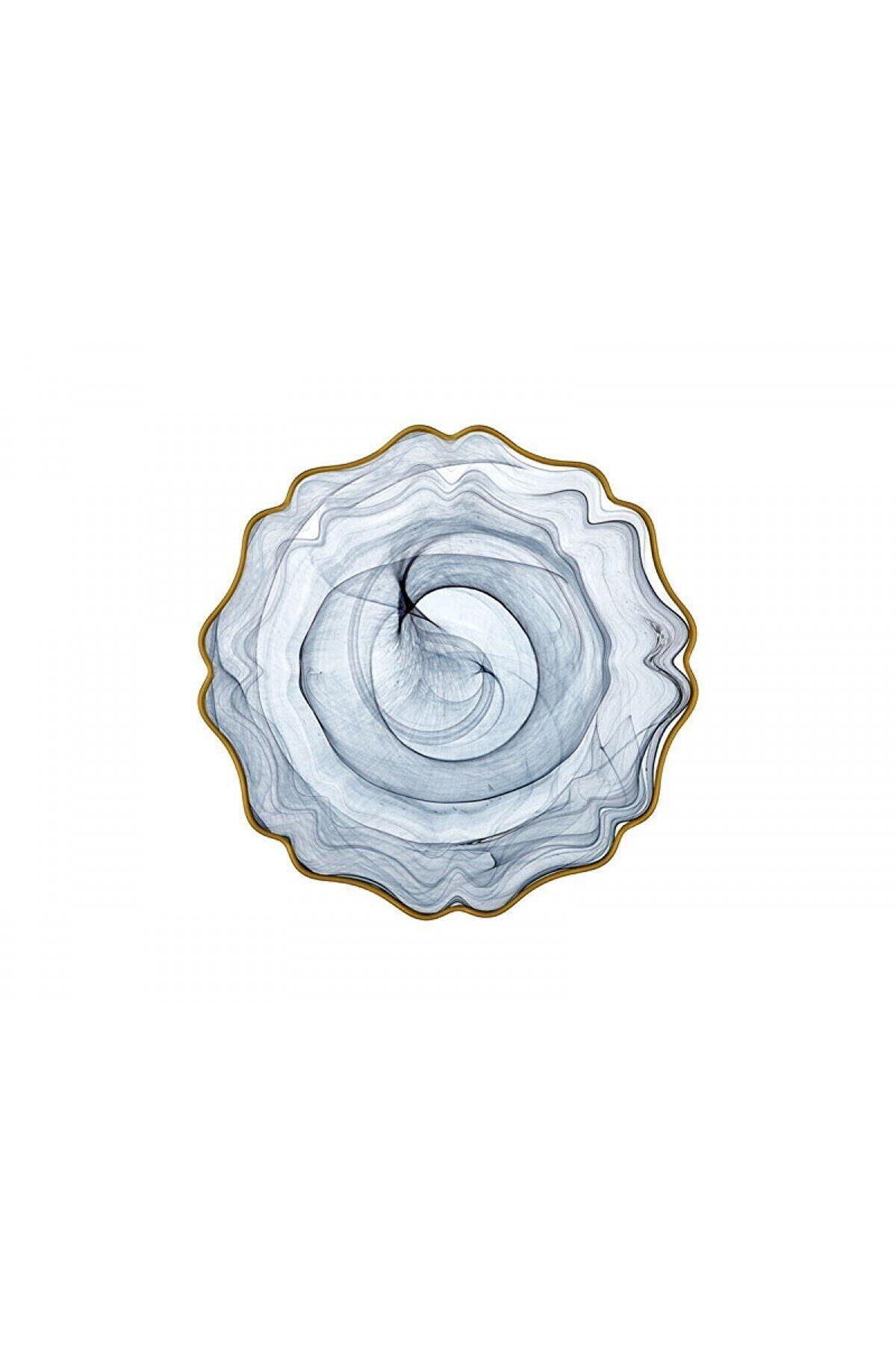 Cemile-Empire 6-Piece Black Gold Serving Plate - 1pc371828c 1