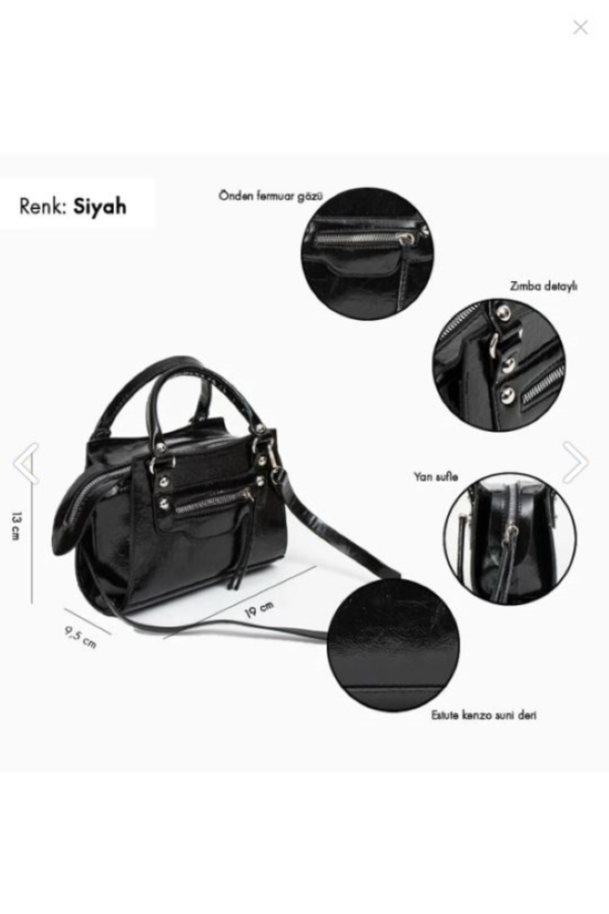 FARBAG-Women's Mini City Black Patent Leather Strap Crossbody Bag 2