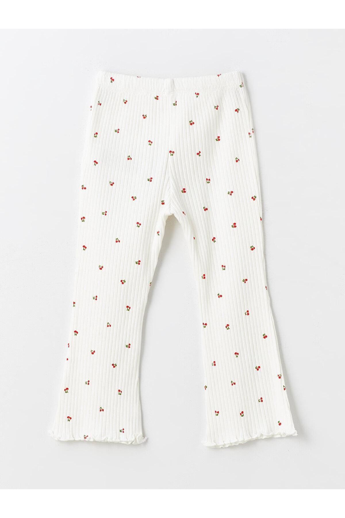 LC Waikiki LCW baby Beli Lastikli Baskılı Kız Bebek Tayt fotoğrafı 2 (önizleme)