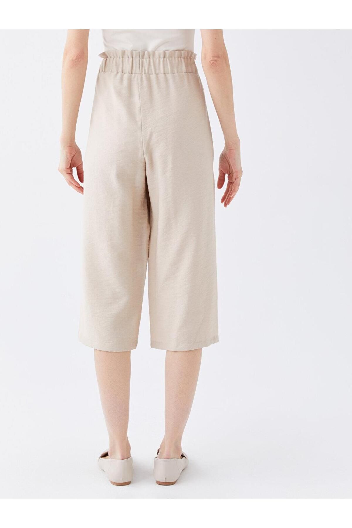LC Waikiki-LCWAIKIKI Basic Comfortable Fit Women's Capri with Elastic Waist 4