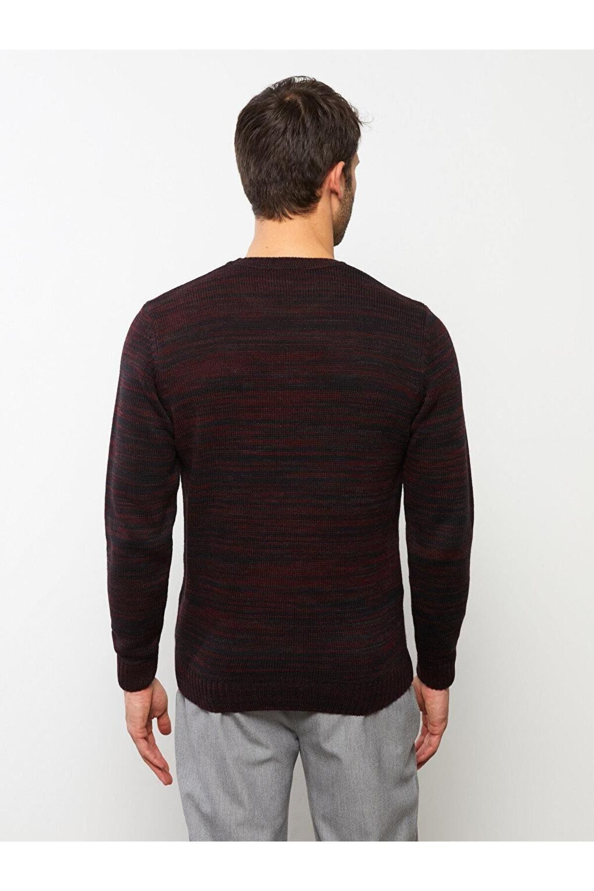 بافت مردانه طرح دار  آستین بلند | ال سی وایکیکی LC Waikiki W21183H8 - تصویر 5