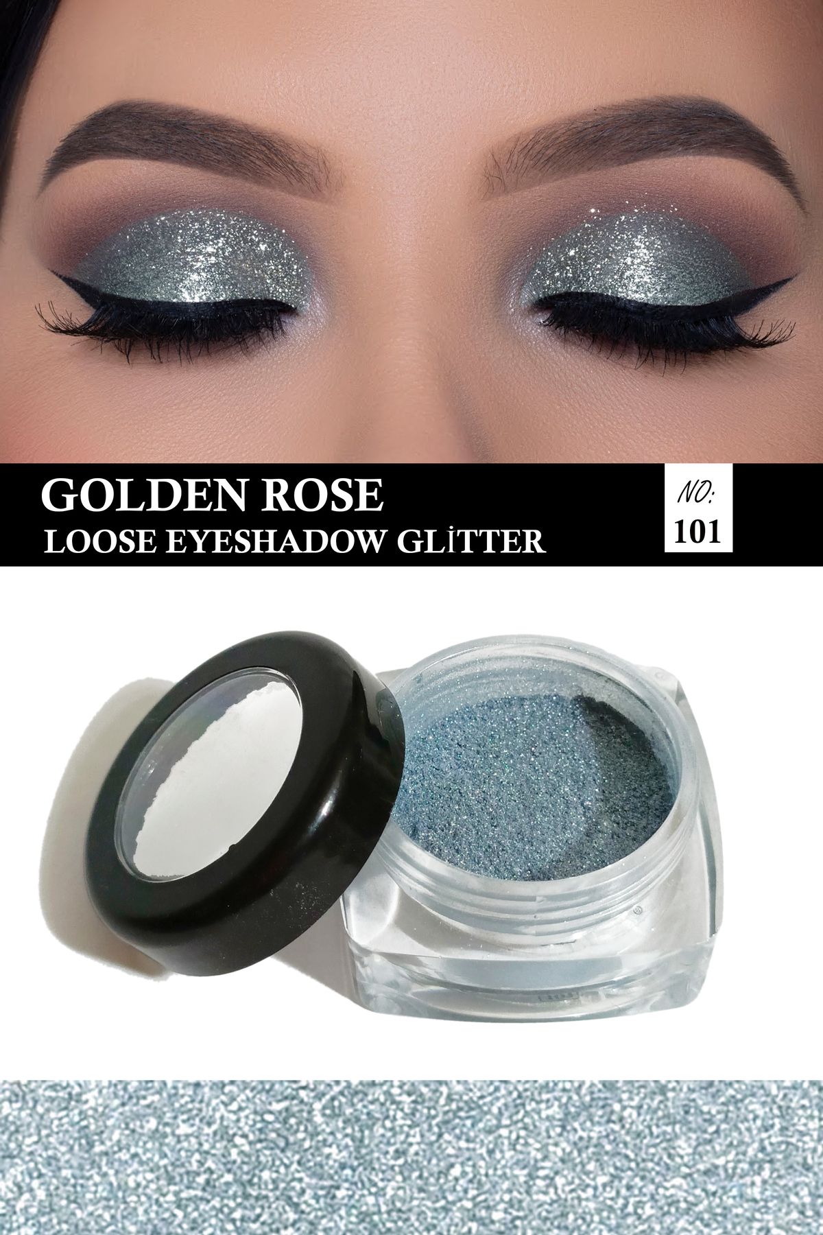 سایه چشم آبی رنگ متلی براق سایمی Golden Rose