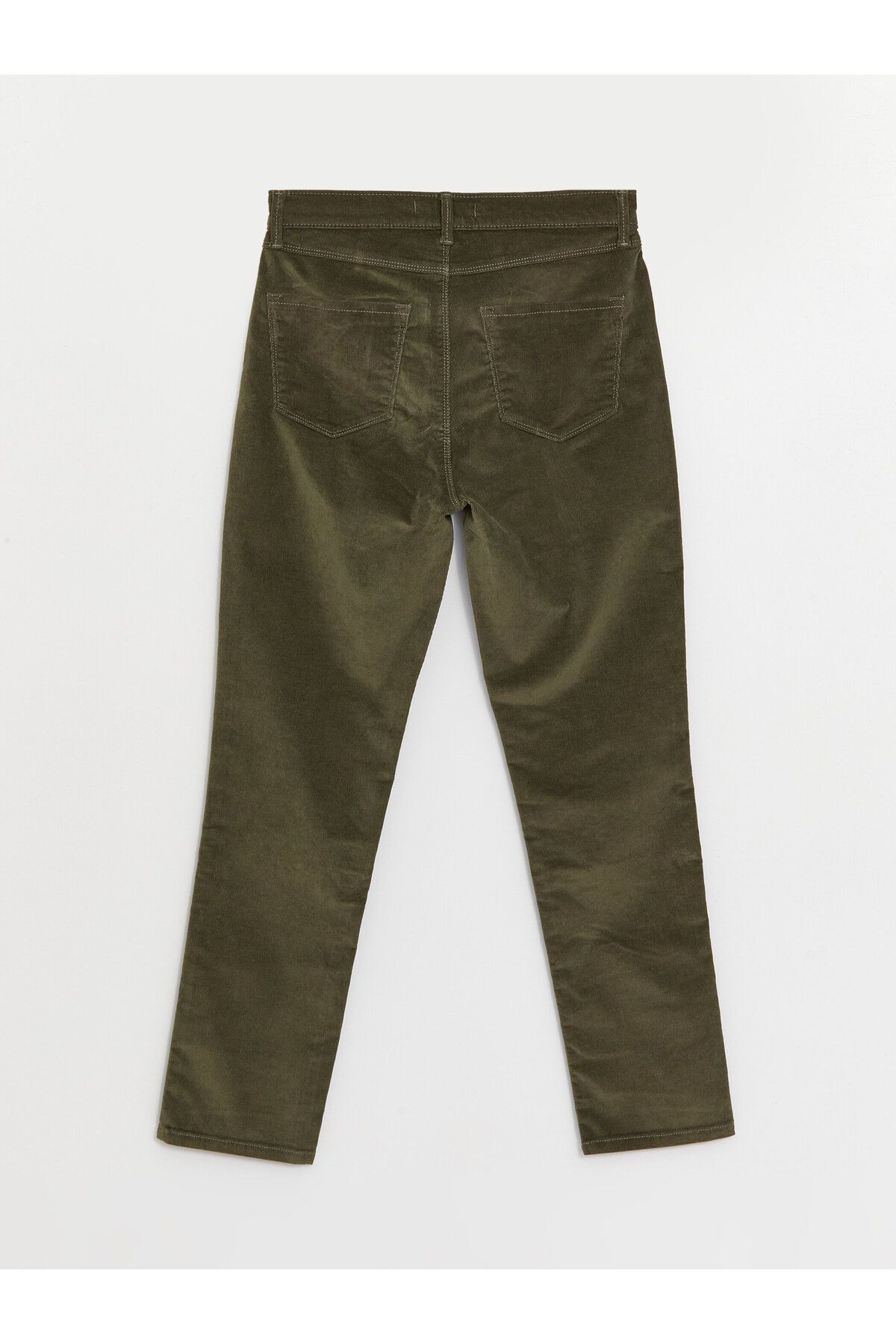 LC Waikiki-Normale Taille, schmale Passform, gerade Samt-Damenhose 6