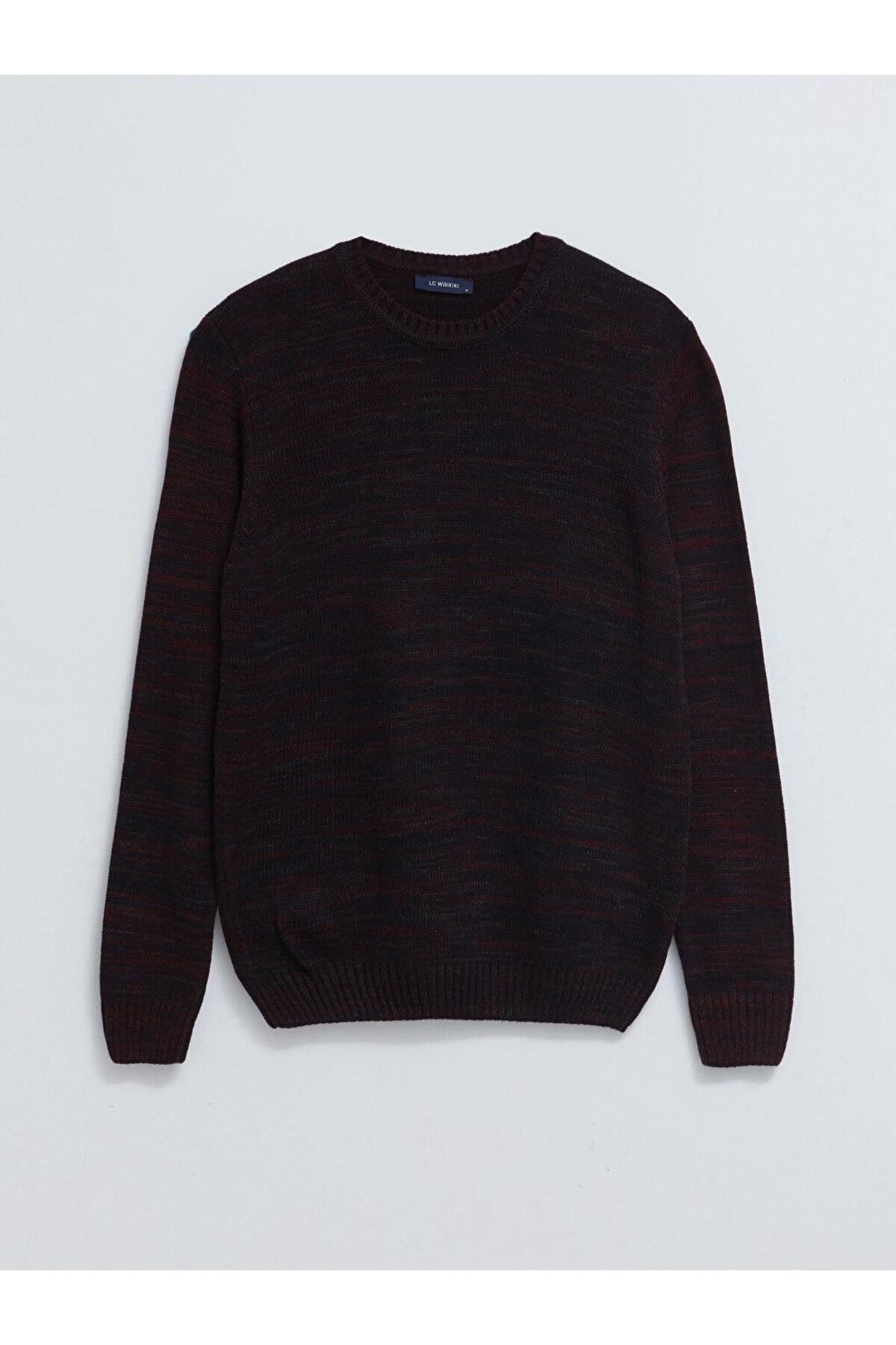 بافت مردانه طرح دار  آستین بلند | ال سی وایکیکی LC Waikiki W21183H8 - تصویر 6