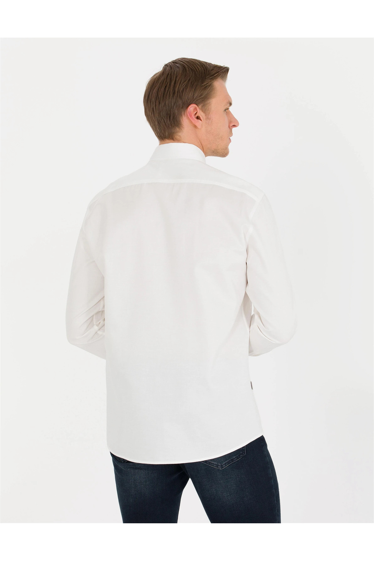 پیراهن مردانه سفید پیرکاردین | 50266025 اورجینال - تصویر 6