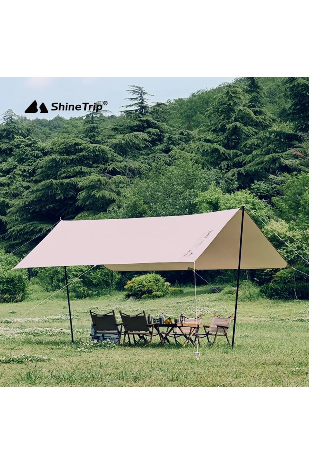 Yellowtech Güneşlik Tente Plaj Kamp Dayanıklı Oxfor Kumaş Su Geçirmez Gölgelik Çadır 500*300 Cm