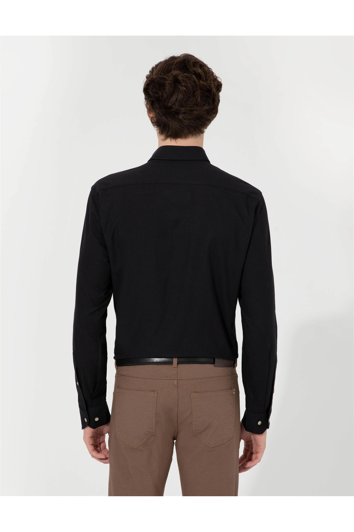 پیراهن مردانه قهوه ای پیرکاردین | 50247542 اورجینال - تصویر 4