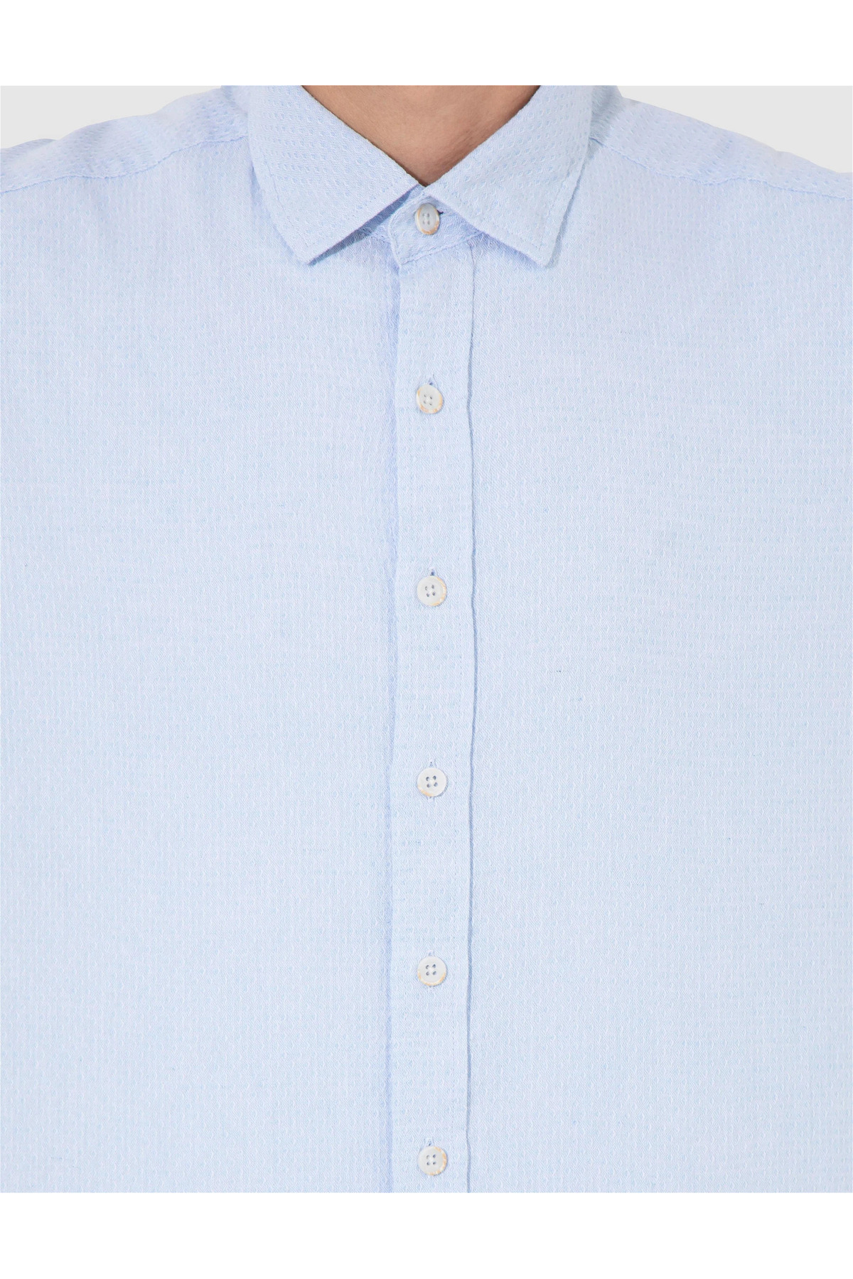 پیراهن مردانه آبی پیرکاردین | G021SZ004.000.1374641 اورجینال - تصویر 3