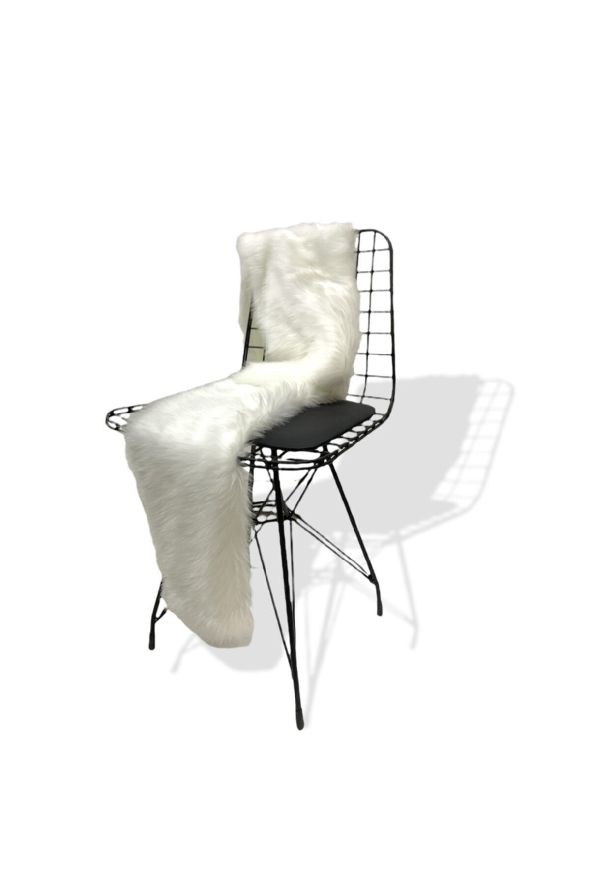 PLUSH STUDIO-Zp Ymf Alb Pufos Lung, Țesătură Albă De Pluș 100x150cm Textil, Textil pentru casă 4
