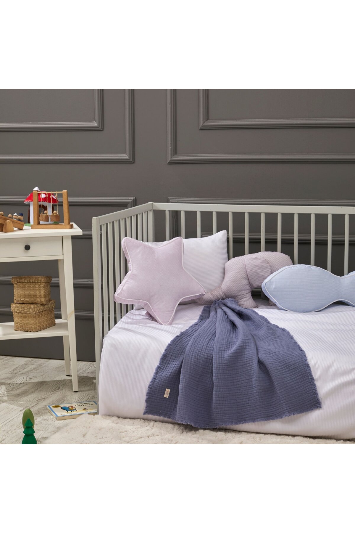 Fringy Bebek Battaniye — İndigo
