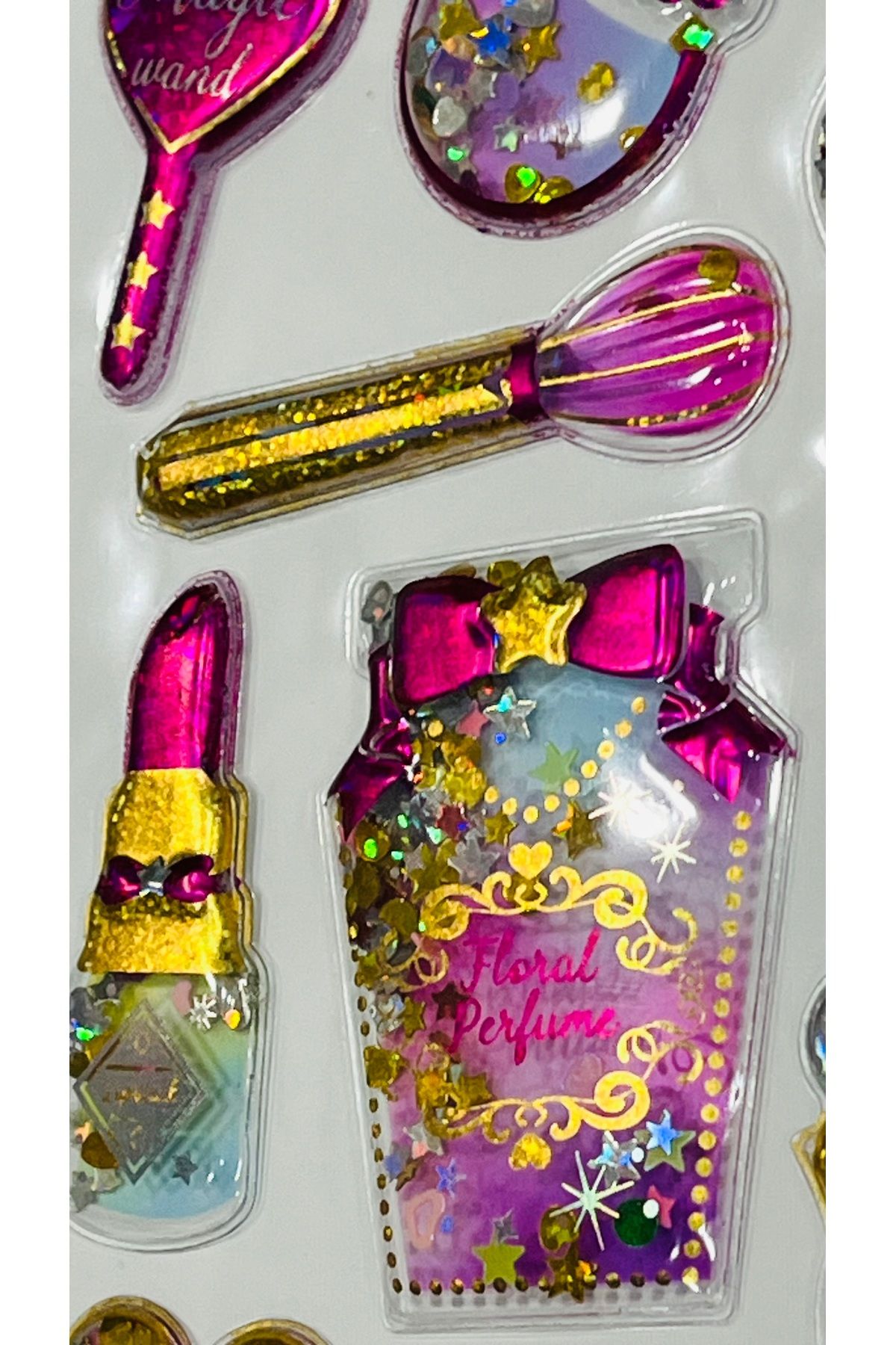 karinabest-Giraffe 3D Sticker - Three-Dimensional, Metallic Colors, Glitter Make-up Label 1 Pack 5