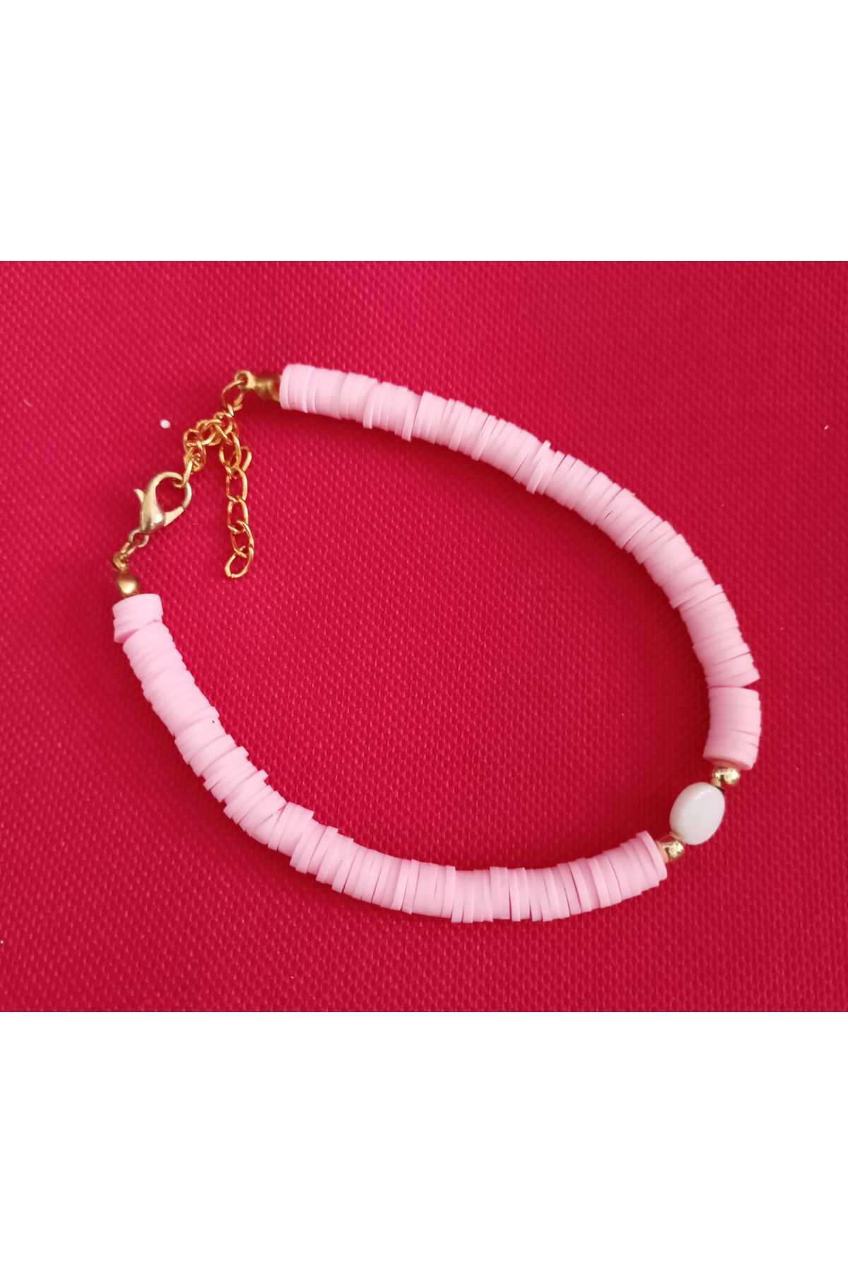 Bulut Bijuteri Aksesuar İnci detaylı pul boncuklu halhal