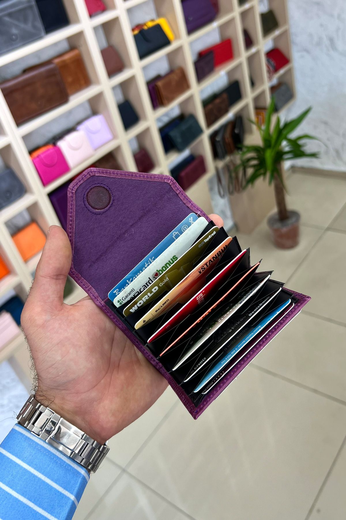 کیف پول مردانه و زنانه MIA MIDS یونیسکس اصلی نگهدارنده کارت آکاردئون چرمی مدل CüzCan