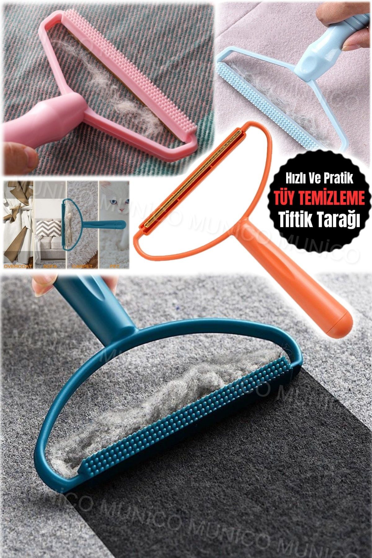 Munico-Portable Lint Fuzz Fabric - Shaver for Fluffing Carpet Jacket and Sweater Clothes 3