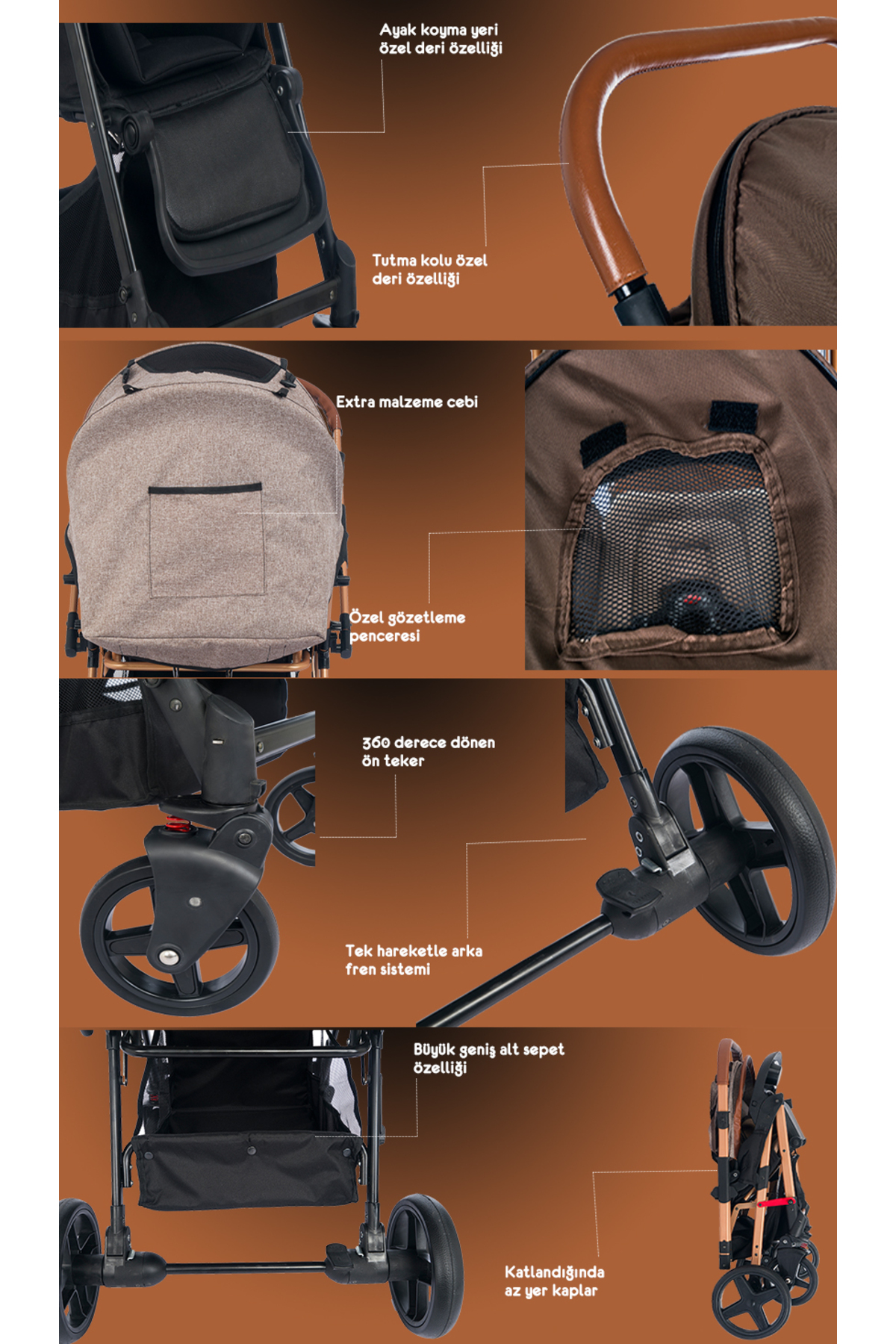 Baby Home 810 Xti Çift Yönlü Bebek Arabası fotoğrafı 5 (önizleme)