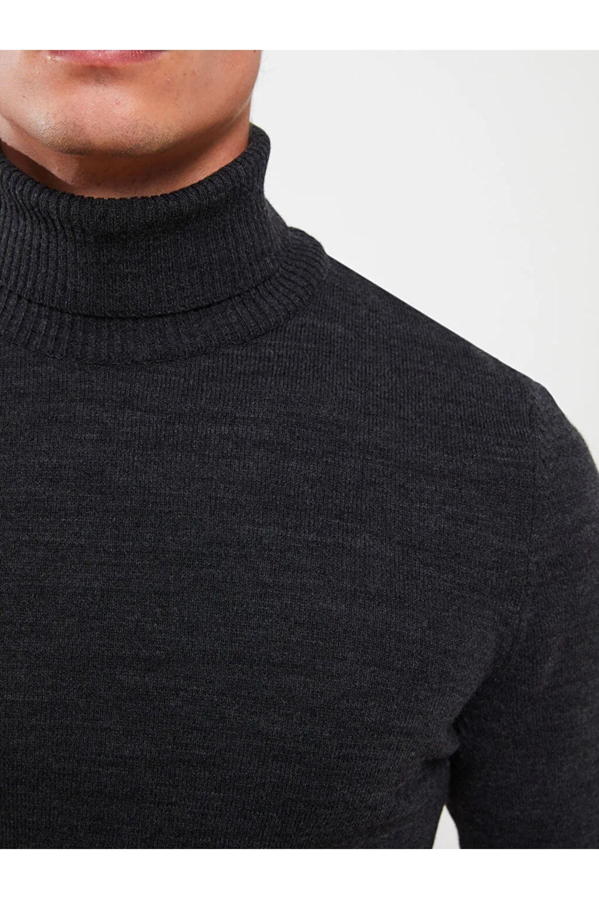 بافت و پلیور مردانه طلایی ال سی وایکیکی | CSE.104TUS اورجینال - تصویر 4