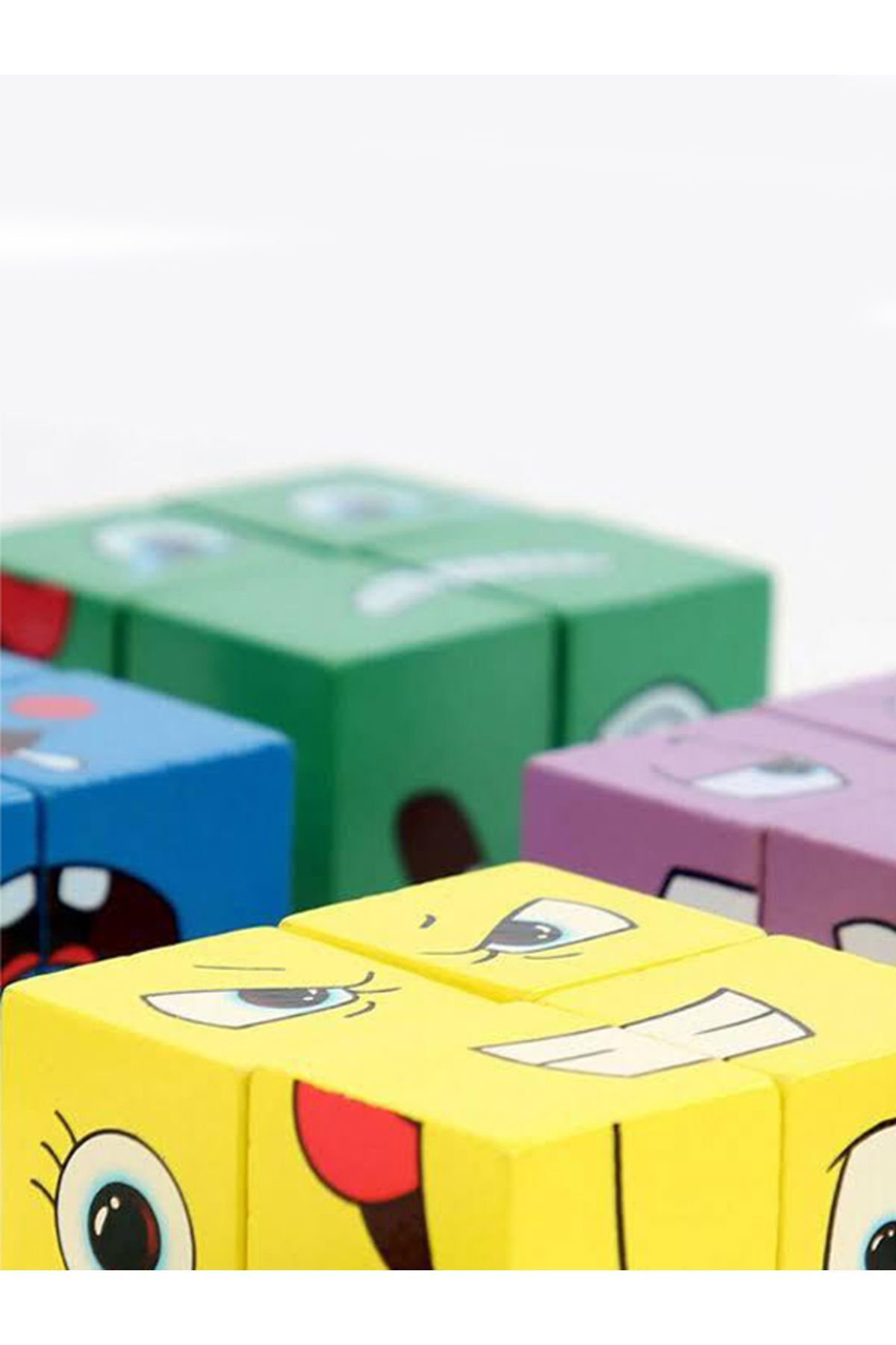 Montessori Eğitici Rubik Emoji Bulmaca Zeka Kutu Oyunu El Becerisi ve Görsel Zeka Geliştirici Oyun