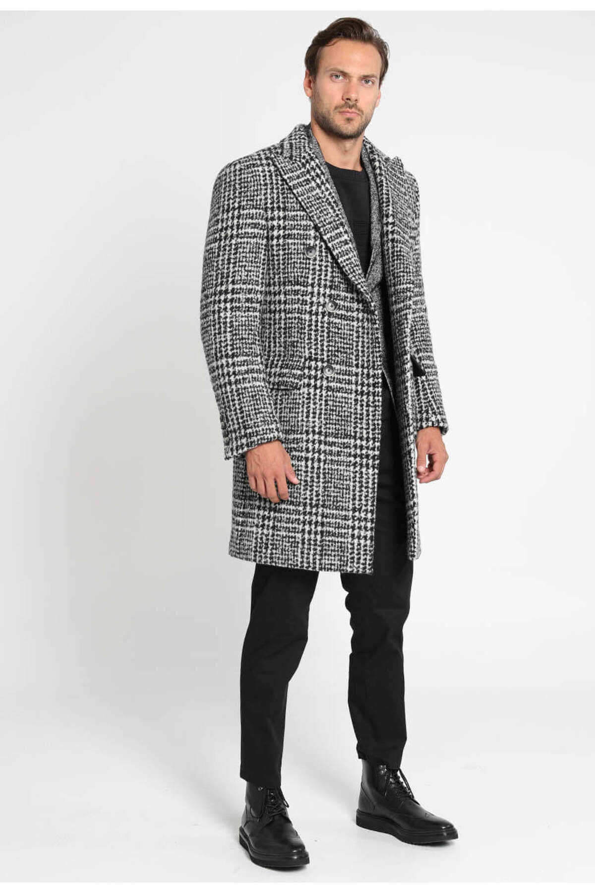 Lufian  Palermo Erkek Palto Siyah