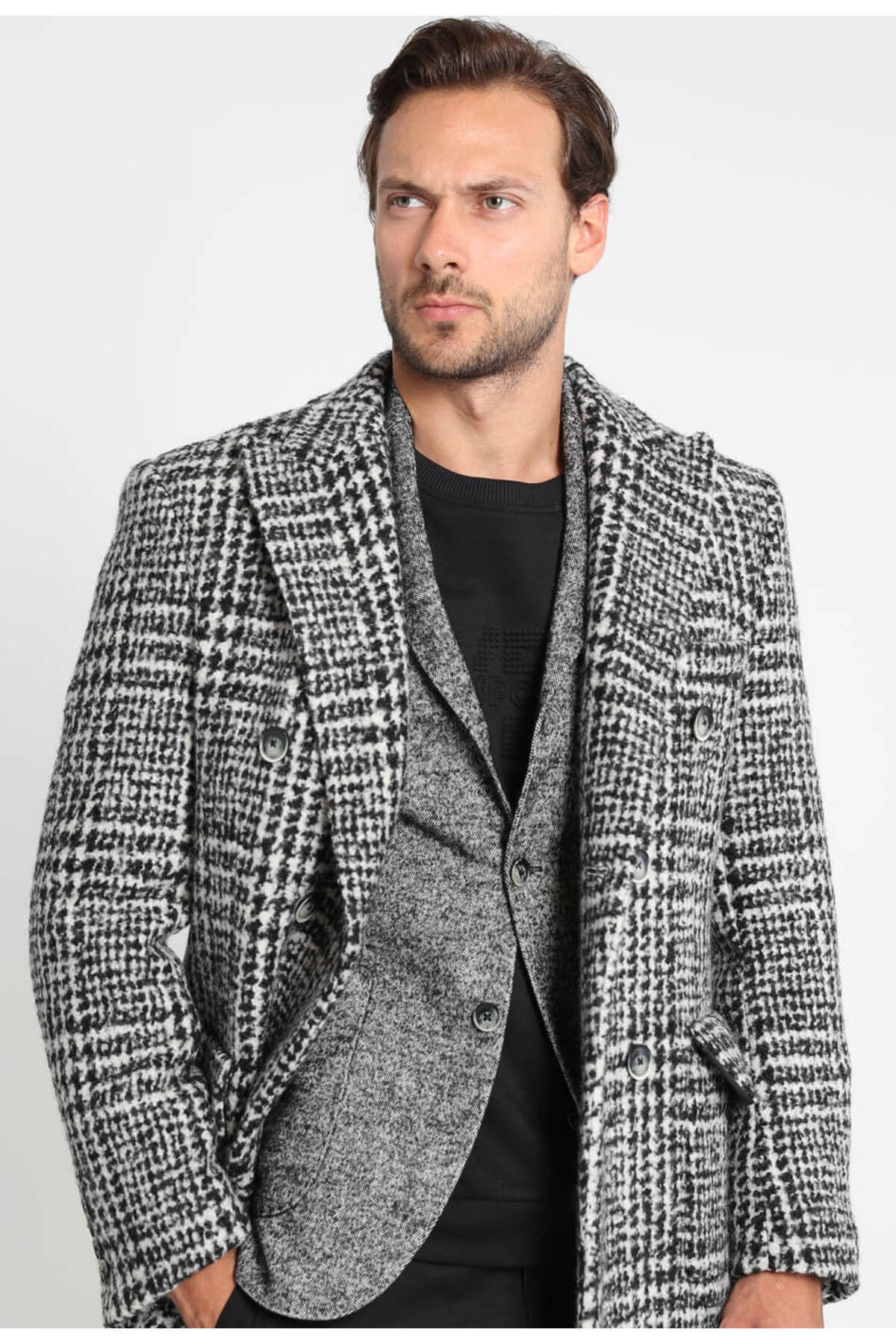 Lufian  Palermo Erkek Palto Siyah - Görsel 3