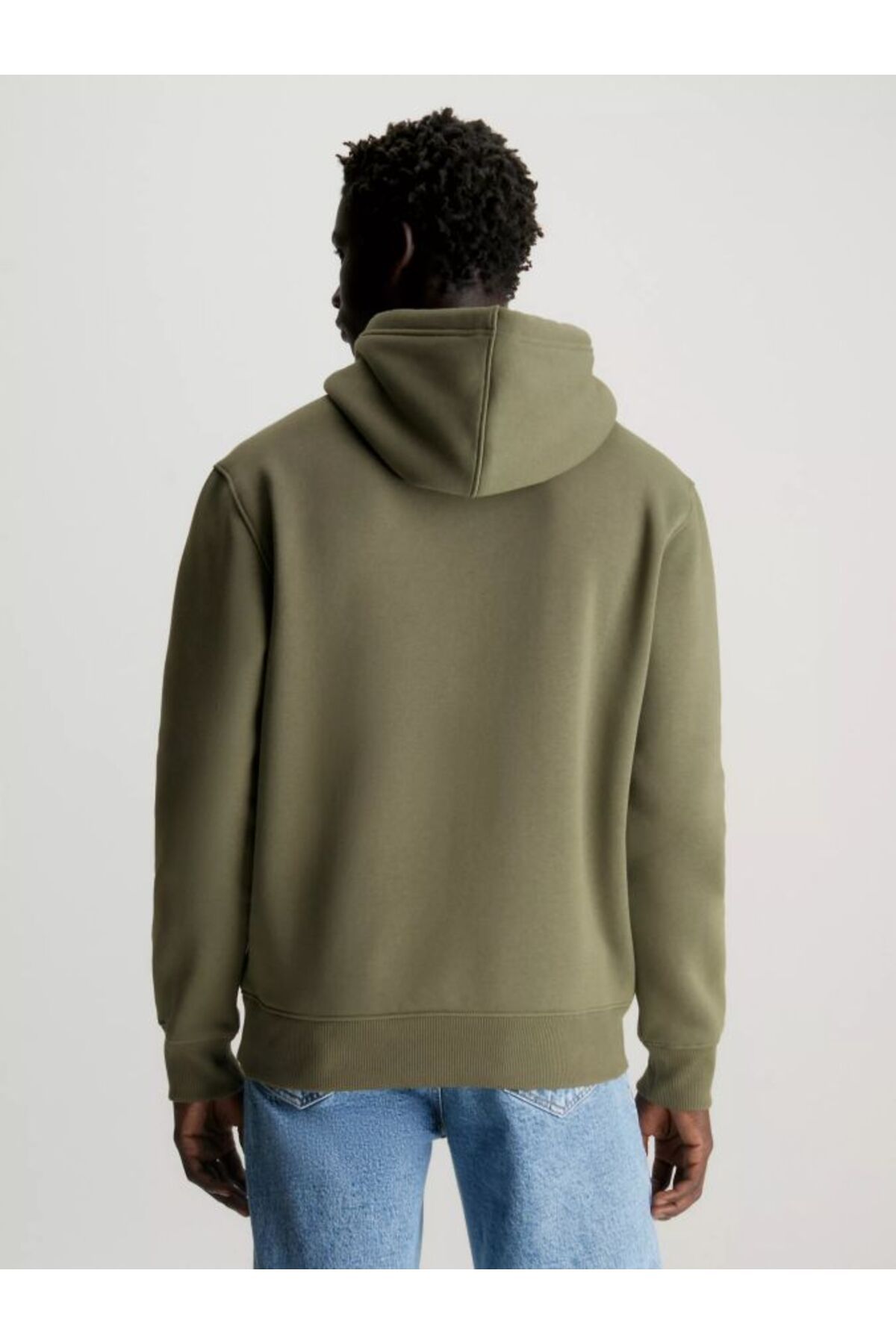سویشرت سبز مردانه پیراهن یقه دوچرخه اورجینال Calvin Klein