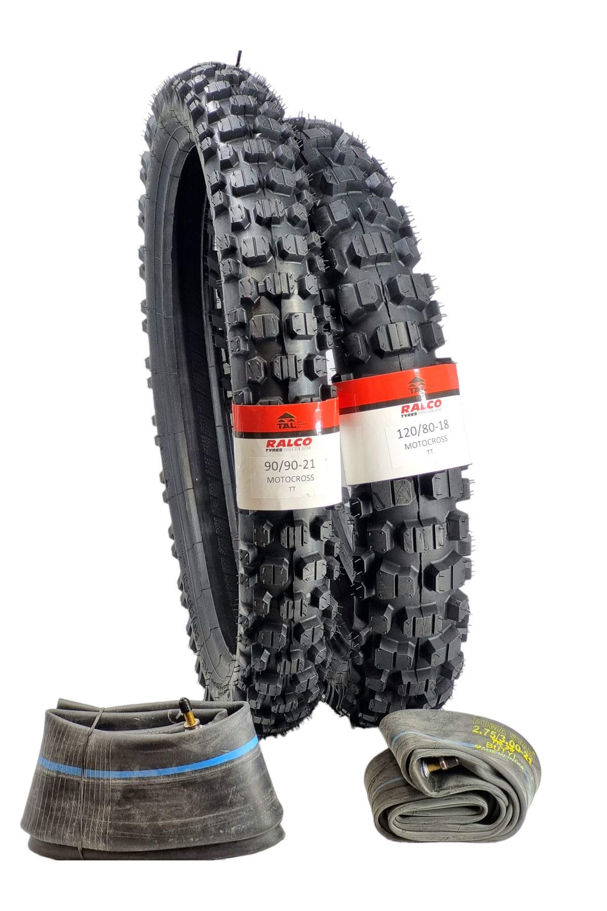 RALCO TYRES ENDURO LASTİK TAKIMI 120/80-18 VE 90/90-21 TT + İÇ LASTİK SET(ÖN VE ARKA) MOTOCROSSET16