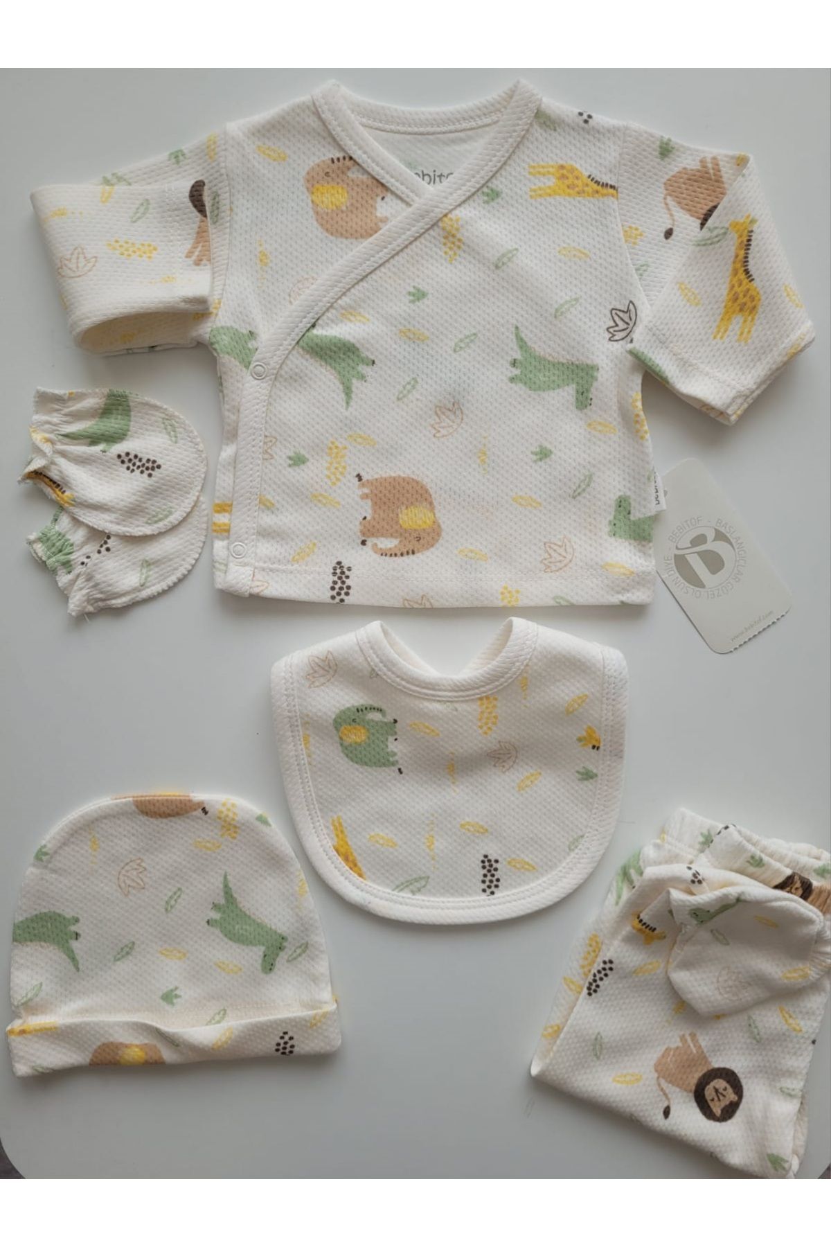 Bebitof 5'li Bebek Hastane Çıkışı – Sevimli Zürafa Deseniyle Ilk Anlara Özel fotoğrafı 6 (önizleme)