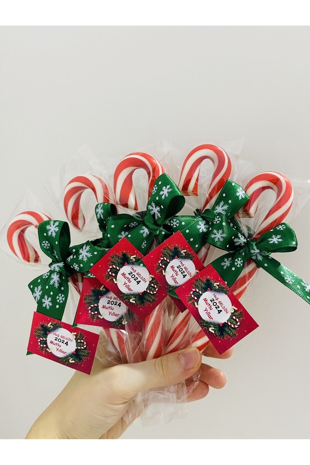 hediyedebiz Mutlu Yıllar Yılbaşı Baston Şeker 10 Adet