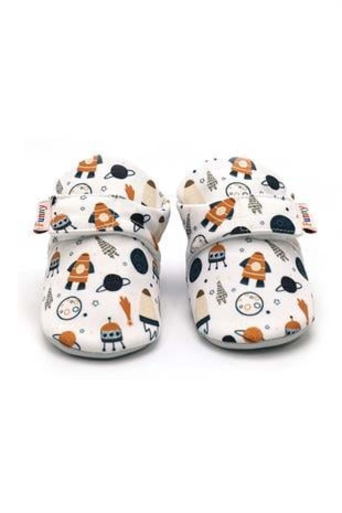 Funny Baby Non Slip Sole Organic Velcro Baby Slippers Anti Sweat Soft Cute Figured Comfortable Trendyol