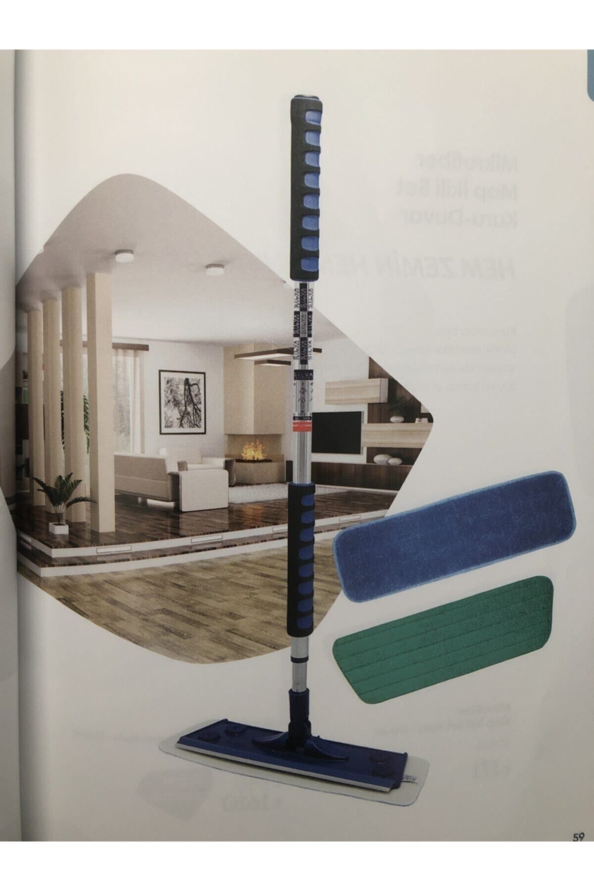 SilvaEbruozcelik Silva Mikrofiber Mop Set