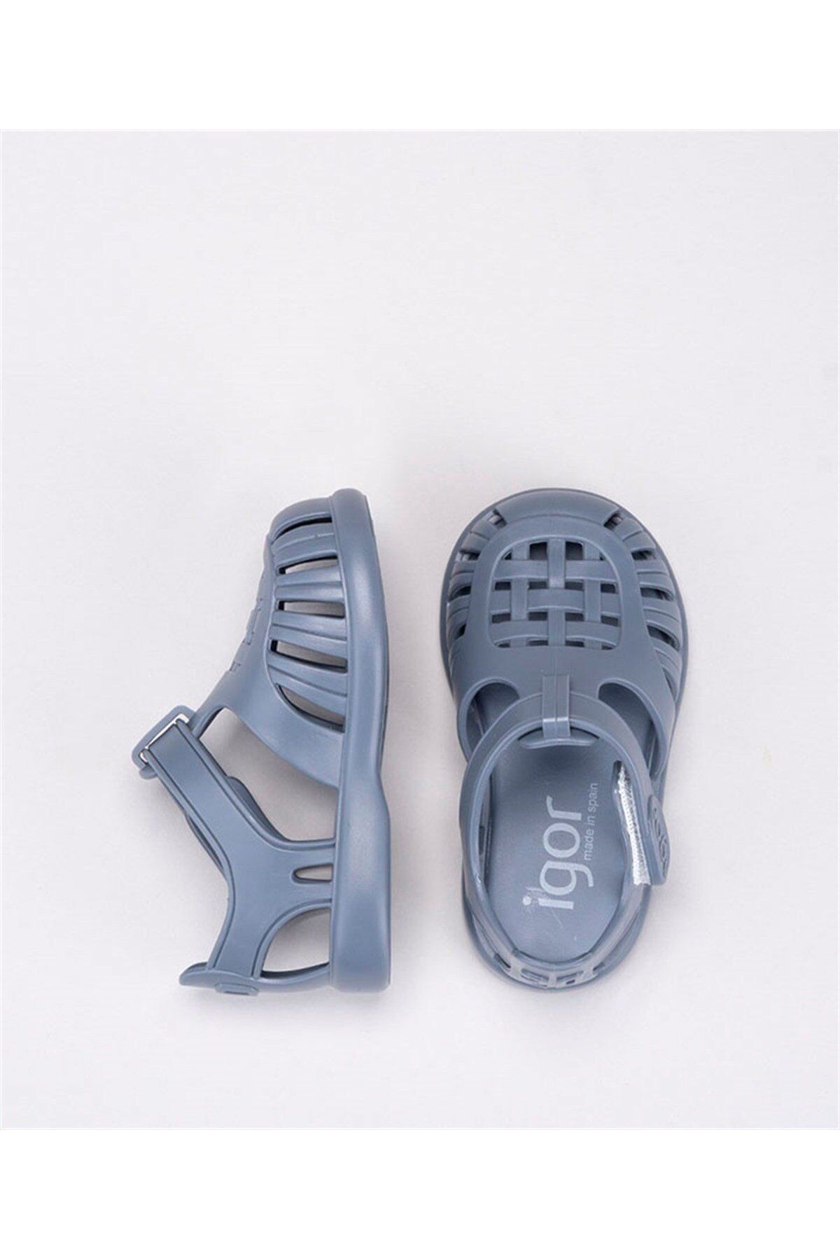 صندل خاکستری مردانه و زنانه Tobby Solid Azul Blue IGOR