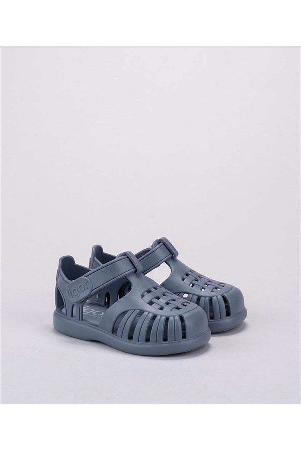 صندل خاکستری مردانه و زنانه Tobby Solid Azul Blue IGOR