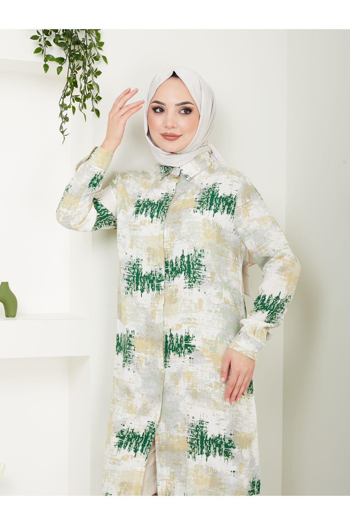 Kirazgym-Viscose Patterned Tunic - Color Detailed 6