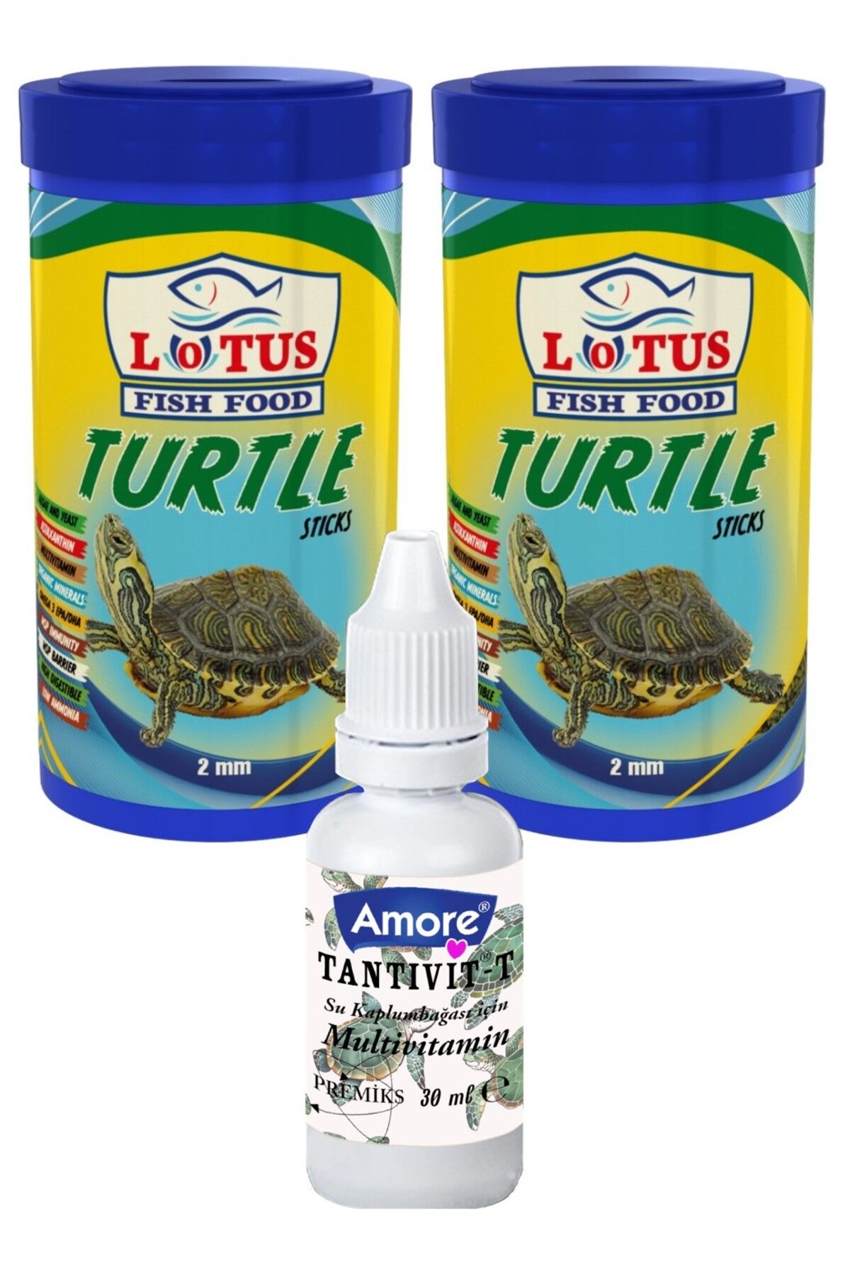Lotus Turtle Green Sticks 2x100ml Kutu Kaplumbağa Yemi Ve Multivitamin