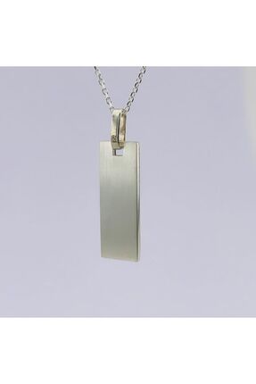 BUTİK GÜMÜŞ Gümüş Dar Plaka Kolye (bg-kly-809)