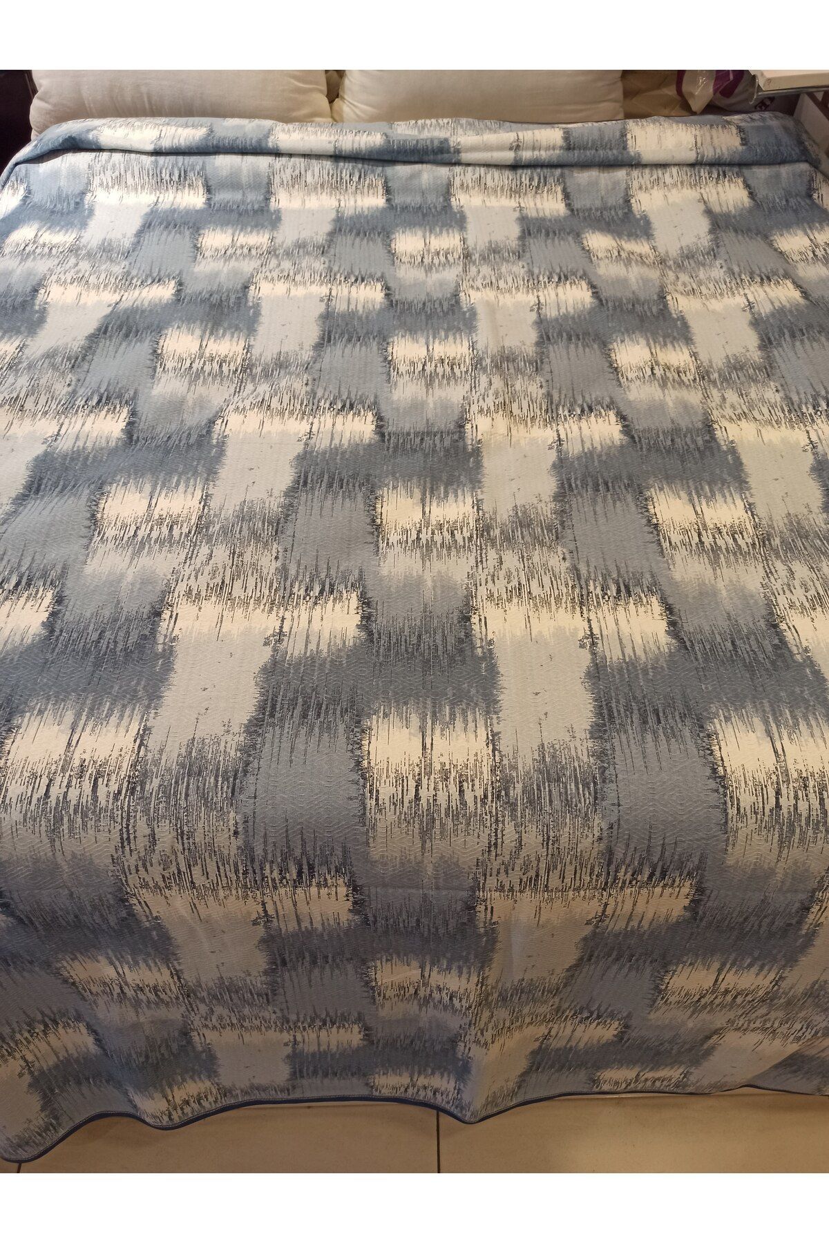 ŞENER HOME-Patchwork Pattern Printed 150x240 CmSingle Single Stiuca - Albastru 6