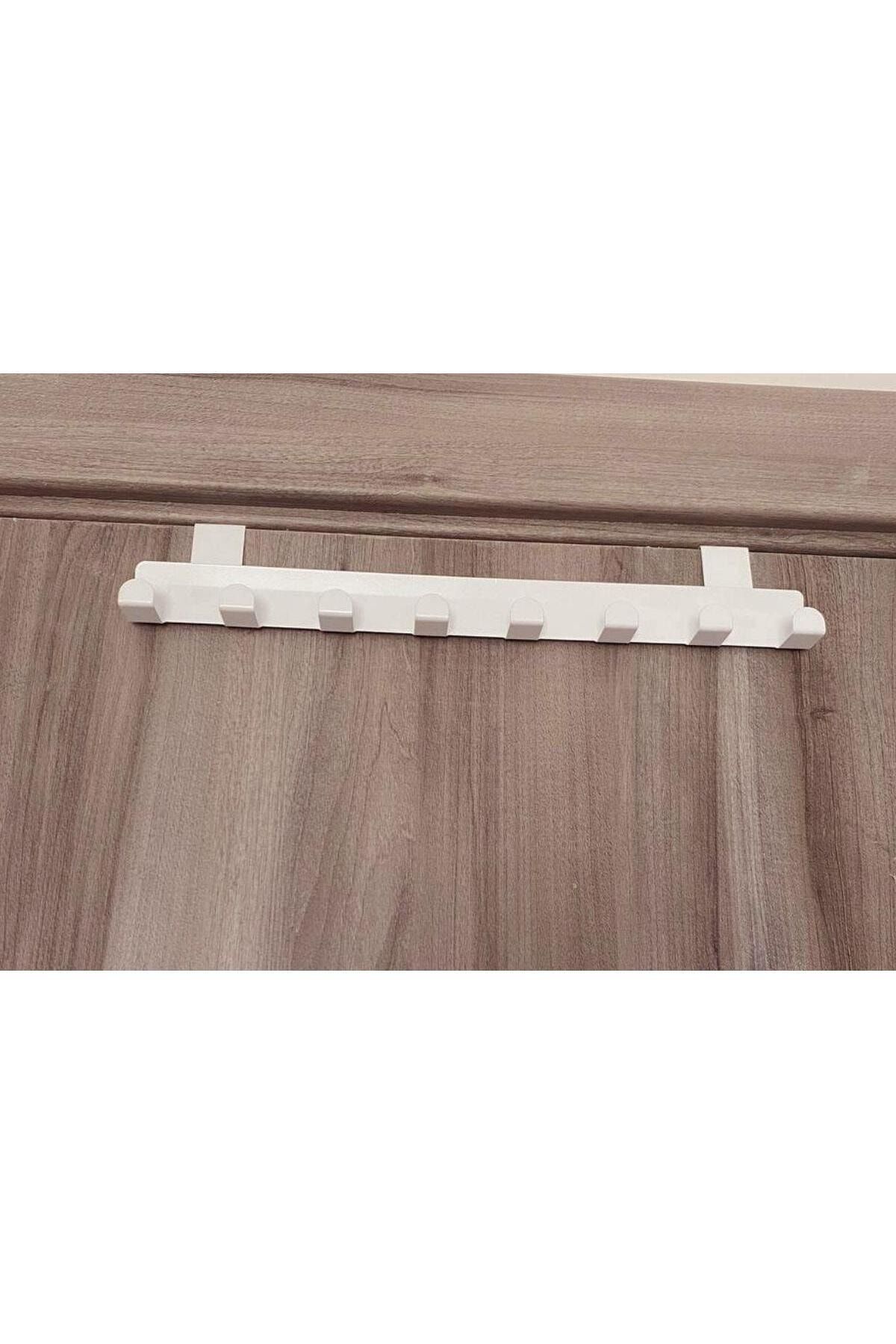 Metal Beyaz Amerikan Kapı Arkası Askılık Organizer Askılık Ve Mutfak Banyo Kapı Arkası Askılık Mt60b
