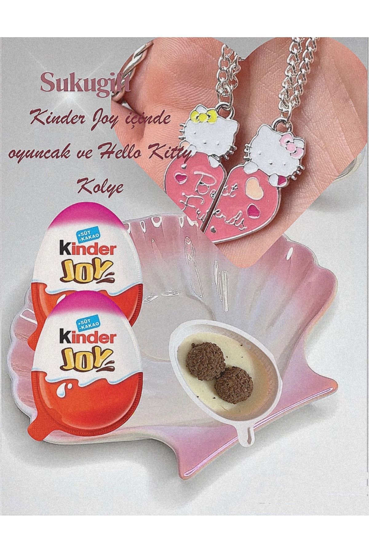 Sukugift Hello Kitty Necklace Serious Relationship Surprise Egg Inside Kinder Joy Trendyol