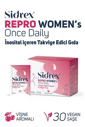 SIDREX Repro Women's Once Daily Inositol Içeren Takviye Edici Gıda 30 Saşe