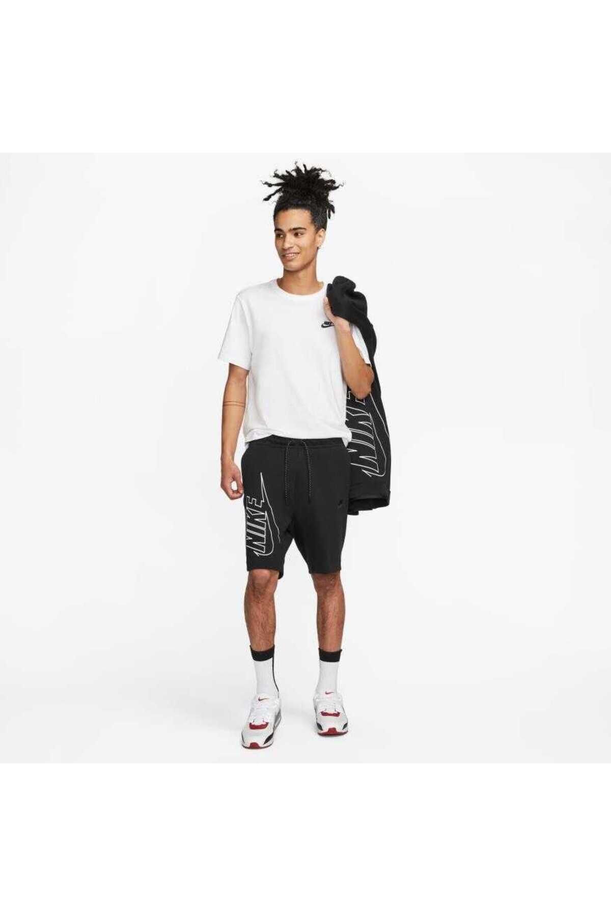 شلوارک مشکی مردانه Tech Fleece نایکی شلوارک برمودا Nike