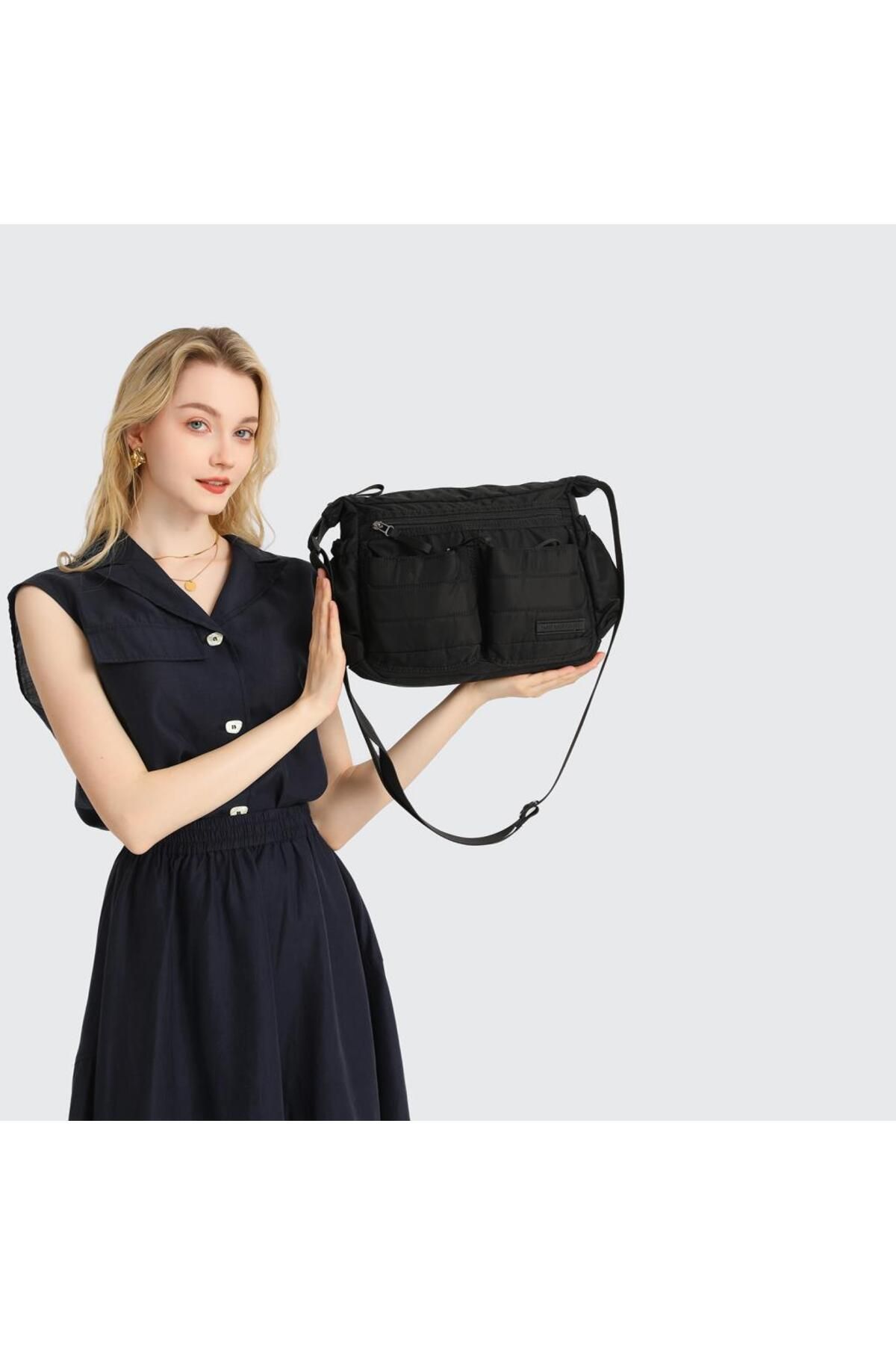 Smart Bags Yumuşak Kumaş Askılı Postacı Kadın Çantası - Vişne