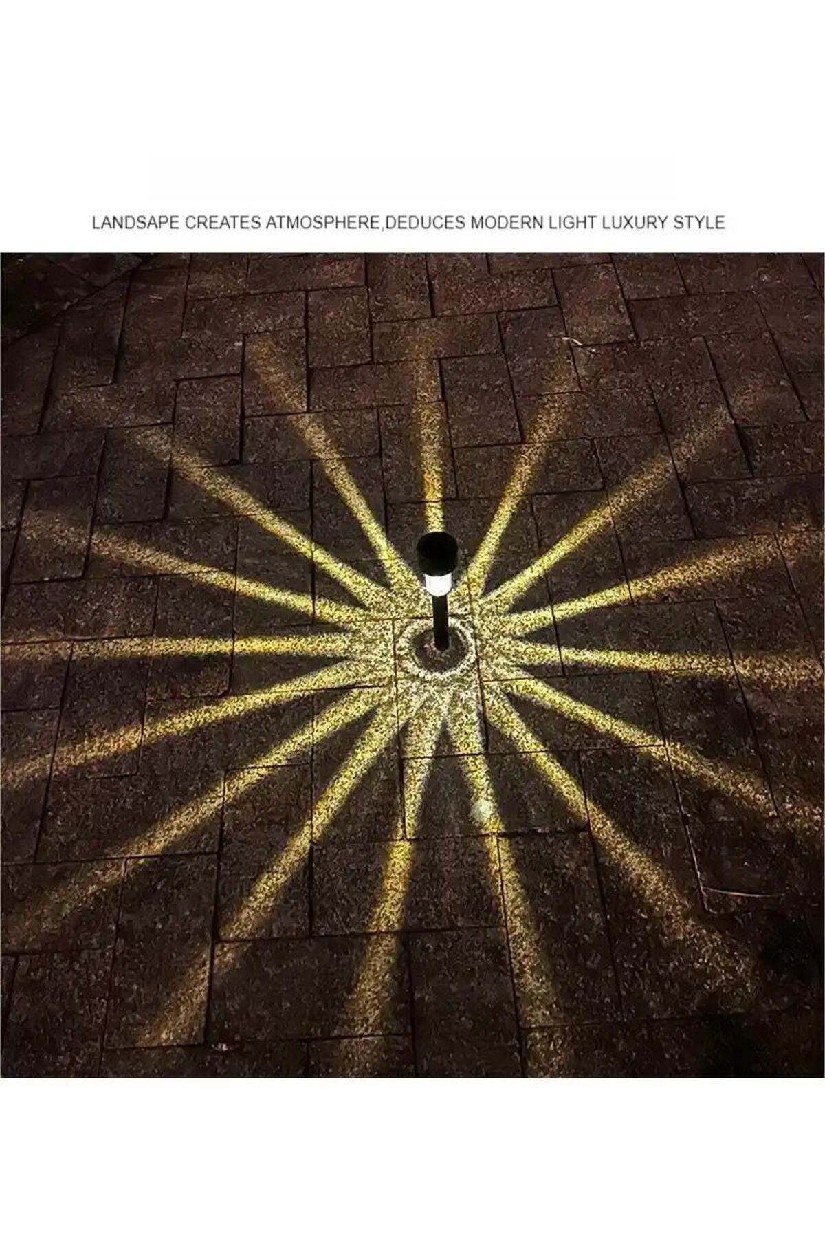 SOLAR LAWN LAMP SOLAR GÜNEŞ ENERJİLİ PLASTİK SAPLAMA BAHÇE LAMBASI 10 ADET 5