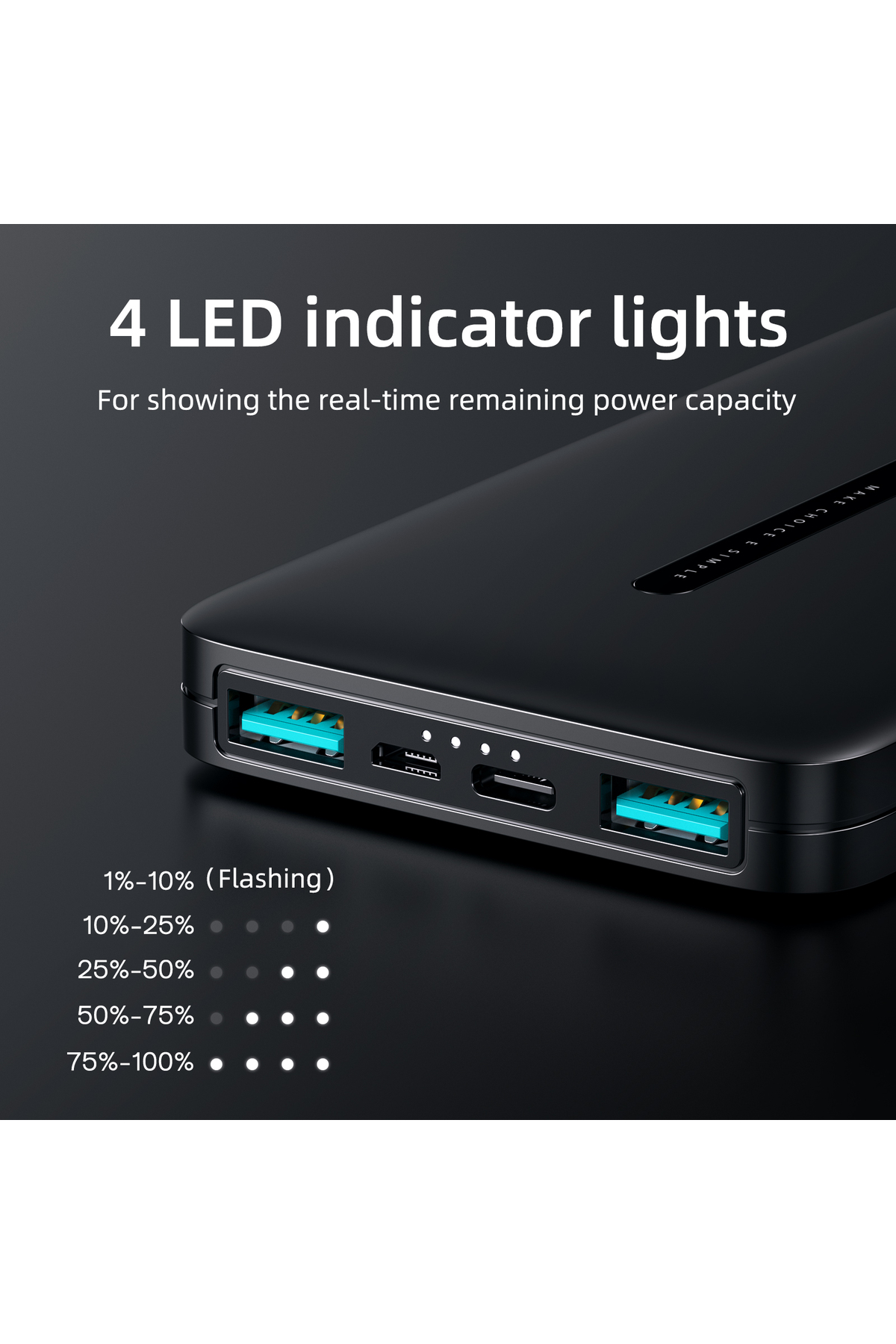 JR-T012 POWER BANK 10000MAH SİYAH 6