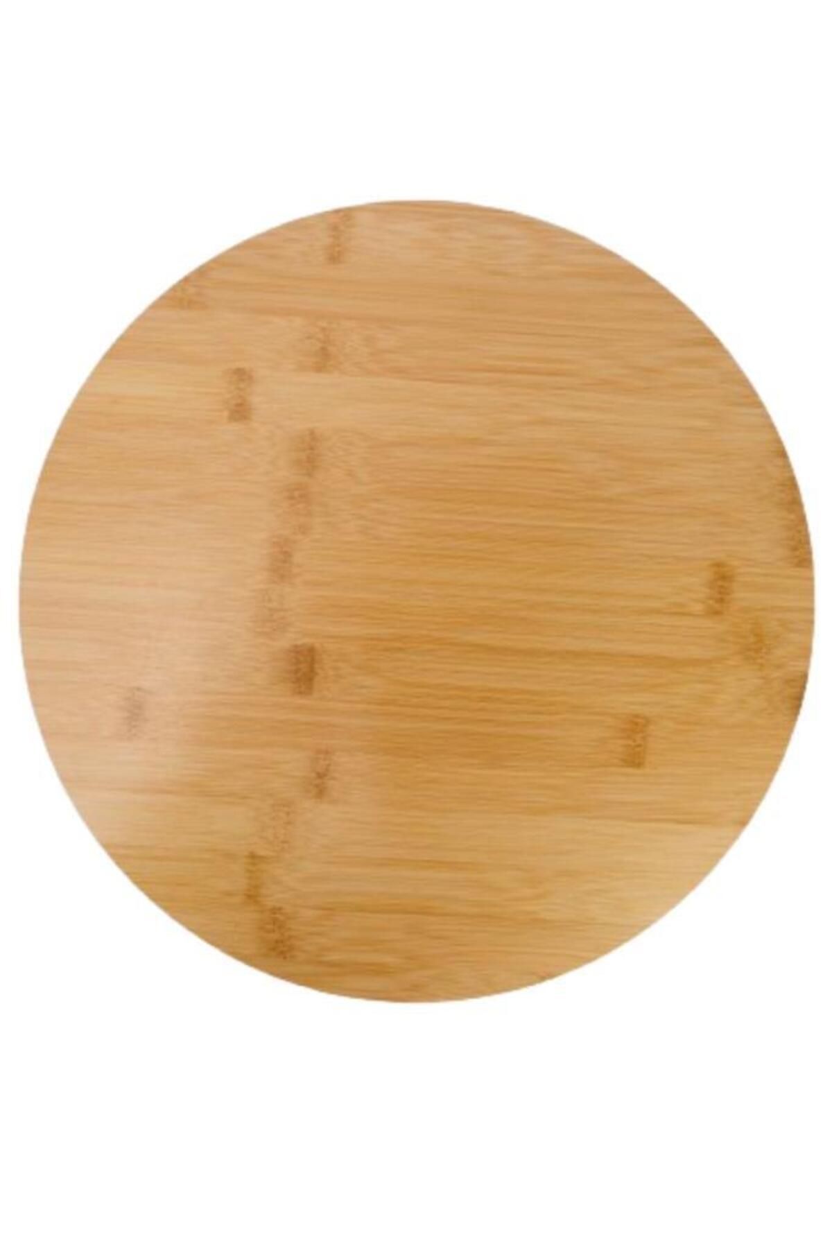 Digithome-Bamboo 360° Serving and Presentation Tray with Rotating Stand 35 Cm Brown – A/7 C1-1-289 4