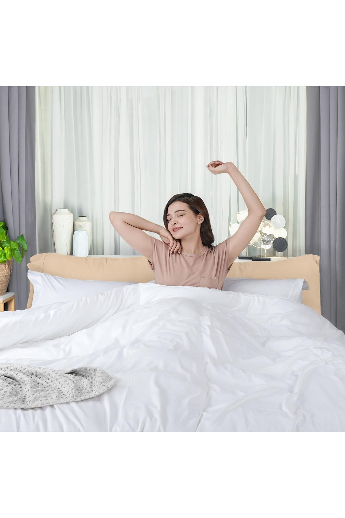 CAQQA 63 Tel %100 Pamuk Tek Kişilik Otel Nevresim Takımı 3