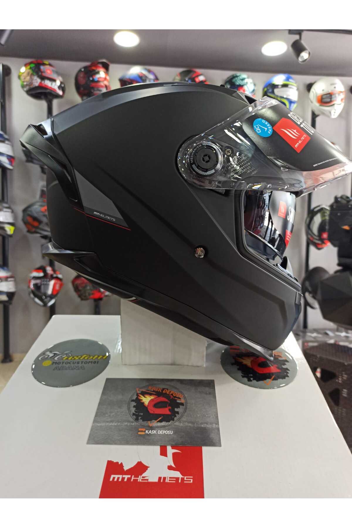 MT Helmets Braker SV Mat Siyah Full Face Kapalı Kask