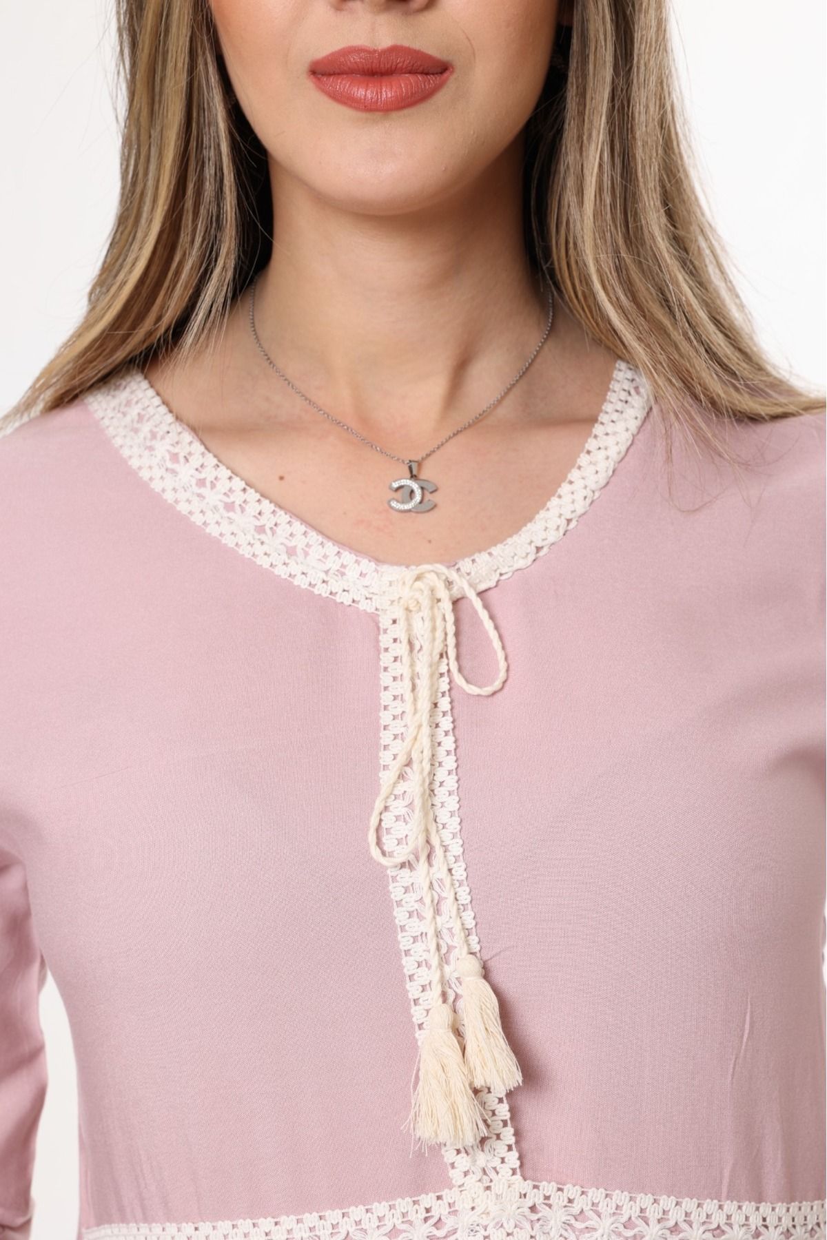 mervemoda-Rochie de vară pentru femei cu mânecă lungă 5