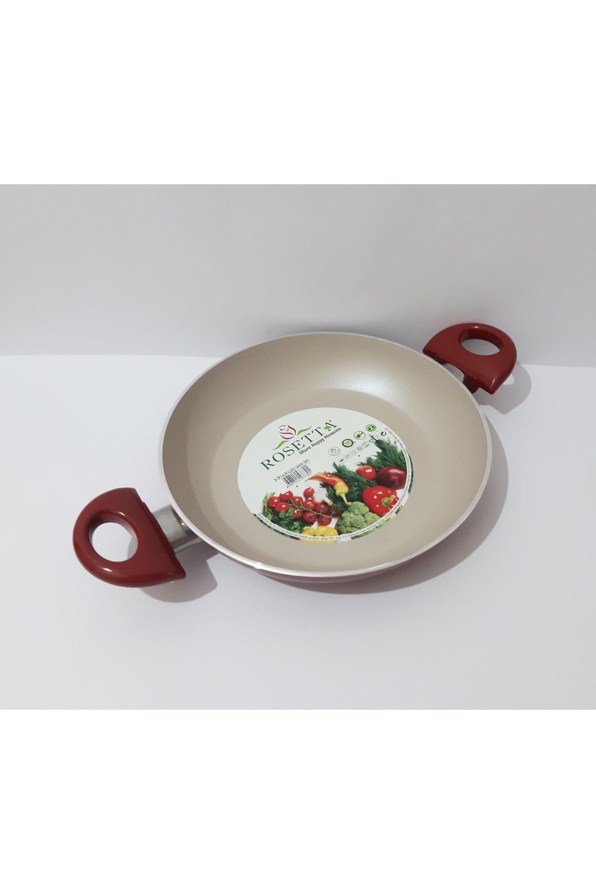 renkli çiçekler-24 Cm Melemen Egg and Frying Pan Multi-Purpose Sahan Non-Stick Pan 1