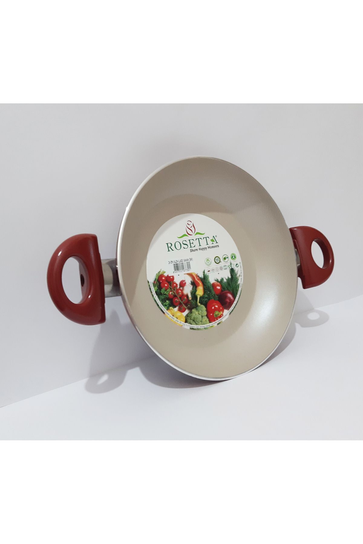 renkli çiçekler-24 Cm Melemen Egg and Frying Pan Multi-Purpose Sahan Non-Stick Pan 3
