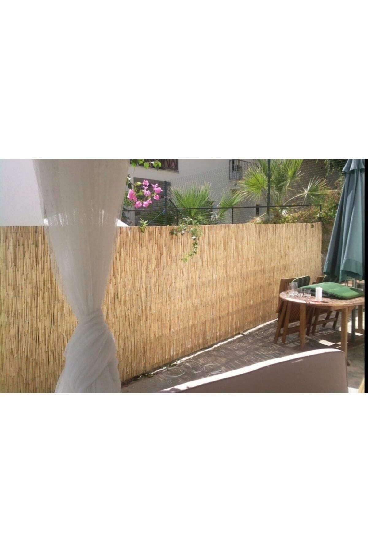 2 X5 Metre Bambu Kamış Hasır Bahçe Çiti Gölgelik Balkon Çiti
